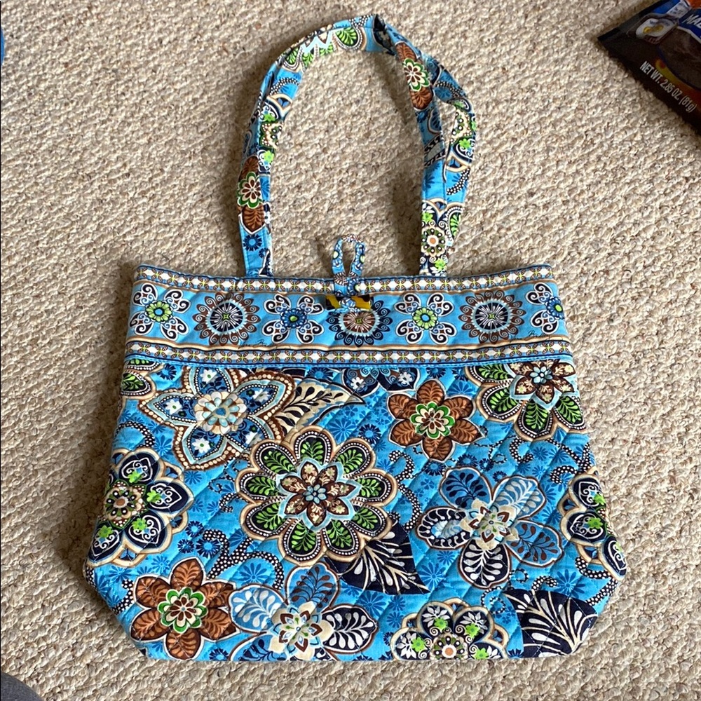 Vera Bradley retired Bali blue shoulder / purse / tote bag